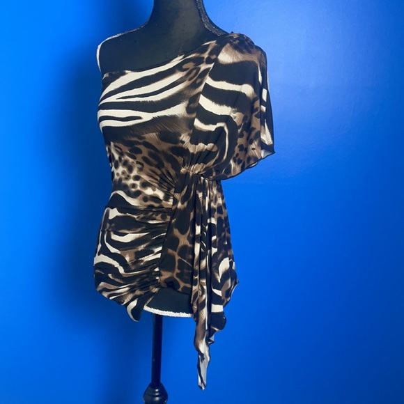 Anima print one shoulder top - Picture 4 of 4